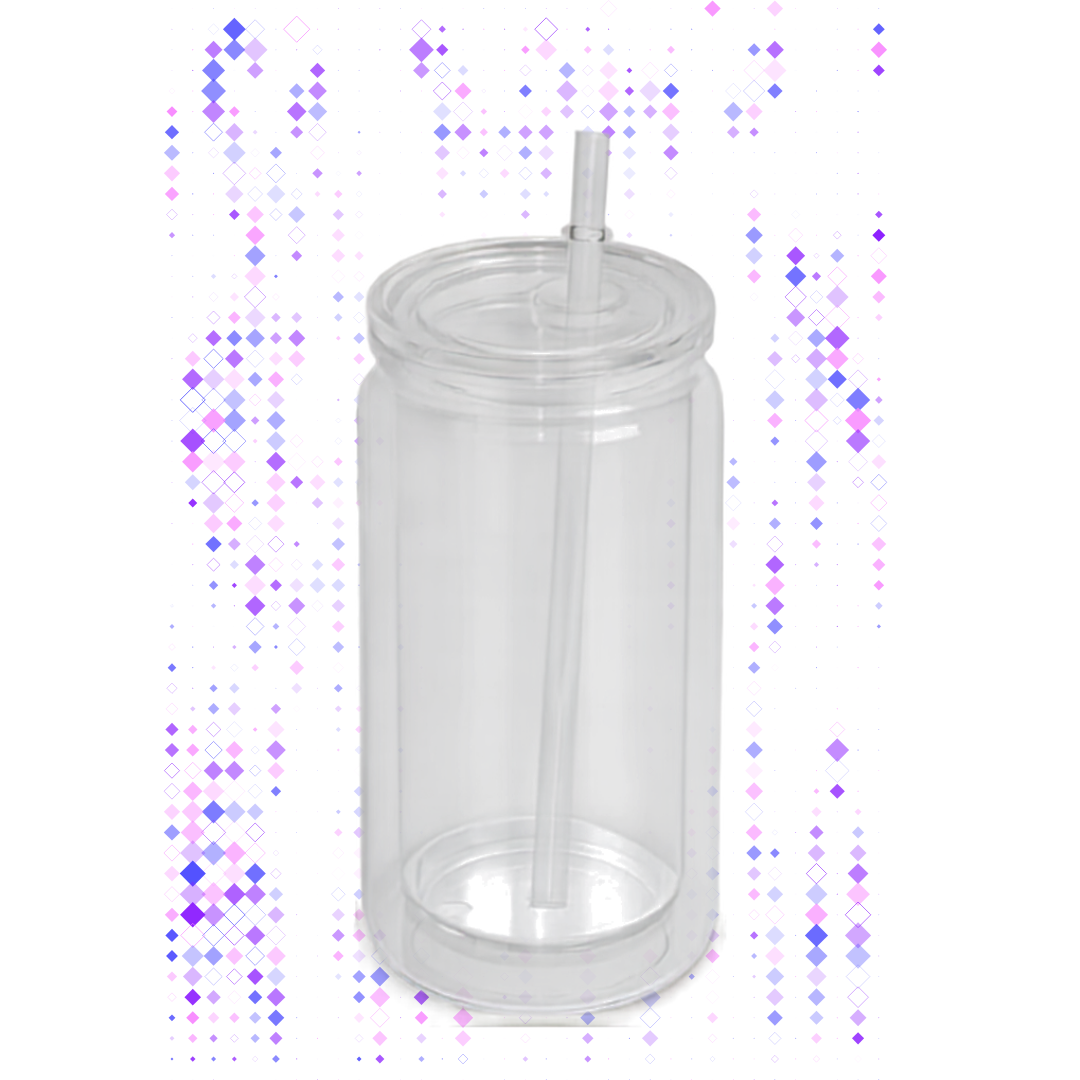 16 oz/480ml Acrylic Snow Globe Tumbler