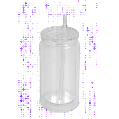 16 oz/480ml Acrylic Snow Globe Tumbler