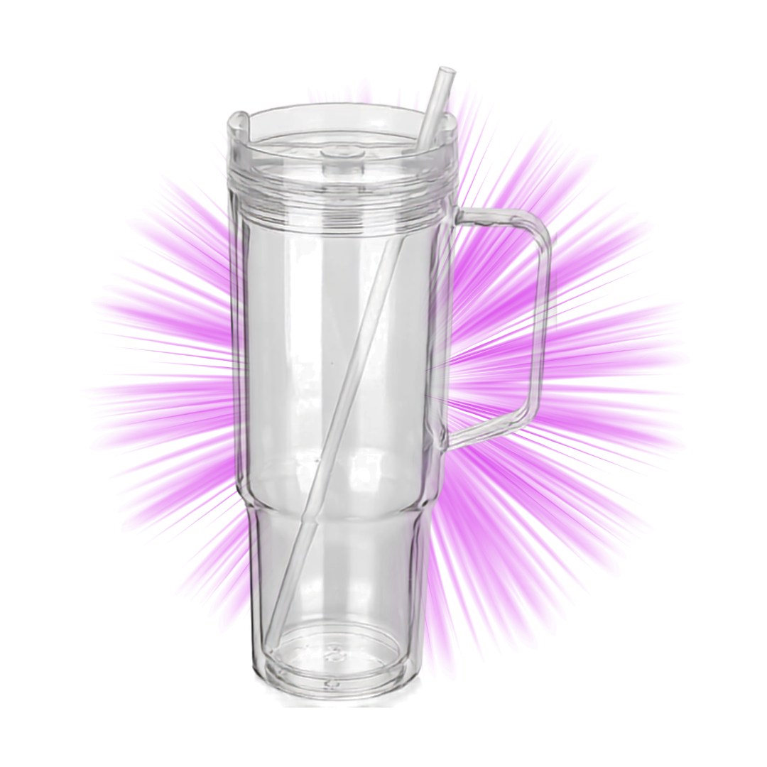 40oz/1200ml Acrylic Snow Globe Tumbler
