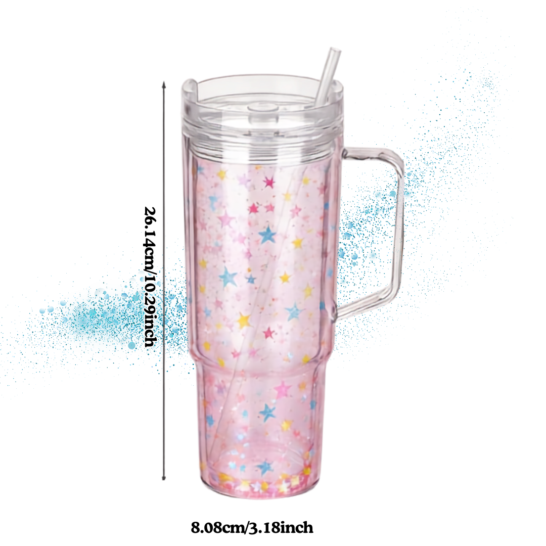 40oz/1200ml Acrylic Snow Globe Tumbler