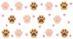 Pink/Brown Dog Paws