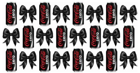 Coke Zero Cans / Black Bows