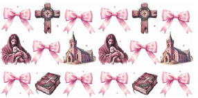 Jesus / Pink / Cross / Bows