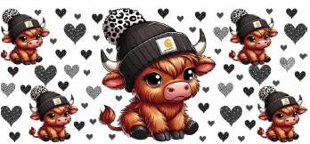 Cute Cow / Black Beany / Hearts