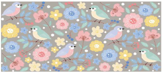 Pastel Birds / Flowers
