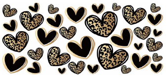 Hearts / Black & Gold