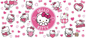 Hello Kitty / Pink / Hearts & Flowers