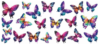 Butterflies / Washed Colors