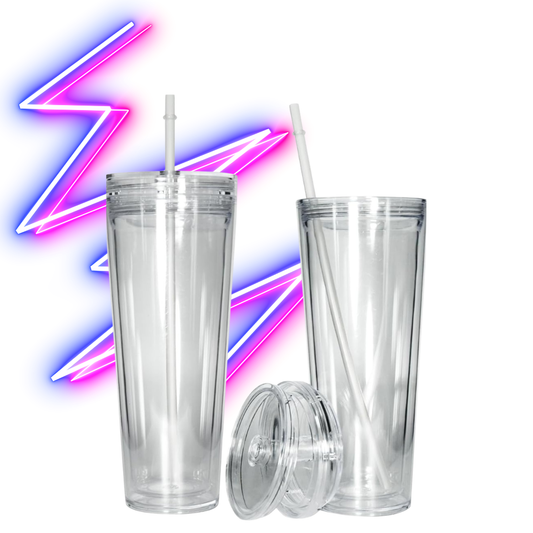 24oz/710ml Acrylic Snow Globe Tumbler